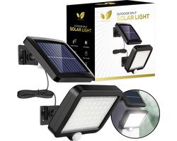 Besjaar® Buitenlamp met bewegingssensor – Buitenverlichting Zonne Energie - Wandlamp buiten – Sensor – Solar – Dag Nacht Sensor – Zwart – Helder licht - zonne-energie - LED-schijnwerper bewegingssensor en los zonnepaneel -