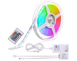 B.K.Licht - LED strip - 5 meter - RGB - incl. afstandsbediening - incl. kleurverandering - zelfklevend