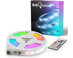 B.K.Licht - RGBIC LED Strip - 10meter - muzieksensor - lopende verlichting - met afstandsbediening - kleurverandering - zelfklevend