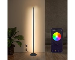 Bolt Electronics® Vloerlamp - Staande Lamp - Met App - Woonkamer - Zwart - Dimbaar - LED