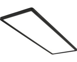 Briloner Plafondlamp LED, LED paneel ultraplat, tegenlichteffect, neutraal wit licht, 3.000 lumen, zwart, 580x200x30mm (LxBxH)