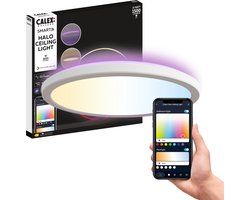 Calex Halo Slimme Plafonnière - Smart Plafondlamp 30cm - RGB en Warm Wit Licht - Wit