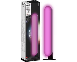 Calex Slimme LED Tafellamp - Wifi Sfeerverlichting - Smart Lichtbalk Staand voor Monitor of TV - RGB en Warm Wit - Zwart