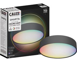 Calex Slimme Plafondlamp - Smart Plafonnière 30cm - RGB en Warm Wit - Zwart