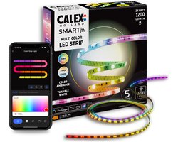 Calex Smart LED Strip - 5M, Slimme Lichtstrip, RGBIC+CCT, App bedienbaar, Binnengebruik, 24W