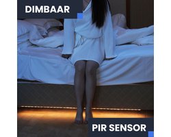 FONKEL® LED Bedverlichting met Bewegings Sensor 2 stuks - Led Strip Dimbaar Warm Wit - Uitstapverlichting Bed met Sensor - Ideaal voor 2 Persoons Bed - Eenvoudige Installatie