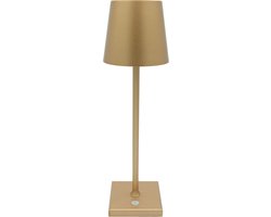 Fullambience Tafellamp Oplaadbaar – Draadloos & Dimbaar - Nachtlamp Slaapkamer – Draadloze Tafel Lamp – Goud