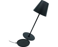 Fullambience Tafellamp Oplaadbaar - Incl. Oplaadstation - 7200 mAh Accu - Nachtlamp Slaapkamer - Draadloos & Dimbaar - Spatwaterdicht - Zwart