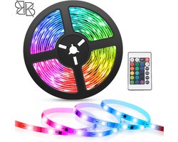 Glowinh - Led Strips - 5 Meter - Led Strips Verlichting - Led Light - Zelfklevend Led Verlichting - Knipbaar - 16 Miljoen Kleuren - Dimbaar - Met Afstandsbediening & App