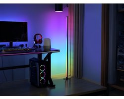 Glowinh - Vloerlamp - Floorlamp RGB - LED Vloerlamp - Staande Vloerlamp - Slimme Vloerlamp - Vloerlamp RGB - Hoeklamp - Sfeerverlichting - Smart Lamp - Gaming Lamp 135CM - Wifi - App - Dimbaar