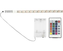 Groenovatie RGB LED Strip - 3xAA Batterijen - Waterdicht 65 - Onderbouw - 250 mm