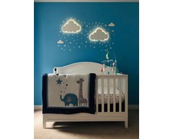 Houten wandlamp - Wolk - Draadloos - Timerfunctie - Kinderkamer - Babykamer - Muurlamp - Kind - Baby