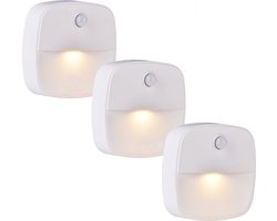 ITAGALA Nachtlampje met bewegingssensor - 3 stuks - voor o.a. Slaapkamer, Overloop, Garage - Dag en Nacht Sensor - LED Kastverlichting en Trapverlichting met Sensor - Draadloos op Batterij