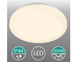 LED Badkamerlamp - Plafondlamp - IP44/20 - Ø25.5cm - 3000k warm wit - badkamerverlichting