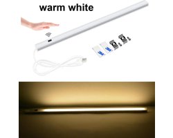 Led lamp hand swipe beweging sensor | 5V | USB | Light Motion Sensor | 40 CM | Keuken Lamp| Kast verlichting | Warm White | Geel licht | Keukenverlichting | Smart LED verlichting | Eenvoudige montage | Extra licht | Plak strip| schroeven | USB poort