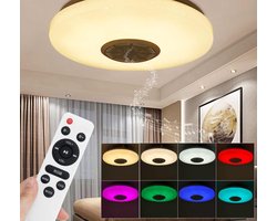 LED Smart plafondlamp met bluetooth speaker- Plafonniere- App functie- RGB Kleuren- Afstandsbediening - 36W- Slaapkamer- Woonkamer- Kinderkamer - Lichtsterkte instelbaar- Nachtlamp- Ceiling light - Plafond verlichting