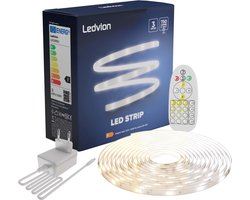 Ledvion Dimbare LED Strip – 3 Meter - 3000K-6500K – 24V - 9W - Plug & Play