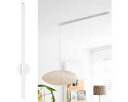 Lightswing® Single 110cm - Ophangsysteem voor één Hanglamp tot 2,5 KG - Mat Wit - 93cm Verplaatsbare Verlichting - Verstelbare Lamp Systeem