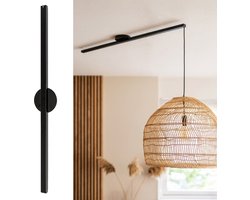 Lightswing® Single 110cm - Ophangsysteem voor één Hanglamp tot 2,5 KG - Mat Zwart - 93cm Verplaatsbare Verlichting - Verstelbare Lamp Systeem - Lampenpendel