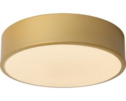 Lucide UNAR - Plafonnière - Ø 20 cm - LED Dimb. - 1x12W 2700K - 3 StepDim - Mat Goud / Messing