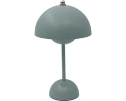 Luxus Draadloze Tafellamp Oplaadbaar - Josephine - Khaki - 30cm - Decoratieve tafellamp - Tafellamp slaapkamer - Bureaulamp - LED - Touch - Dimbaar - Draadloos - Oplaadbaar