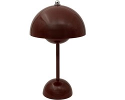 Luxus Draadloze Tafellamp Oplaadbaar - Josephine - Rood - 30cm - Decoratieve tafellamp - Tafellamp slaapkamer - Bureaulamp - LED - Touch - Dimbaar - Draadloos - Oplaadbaar