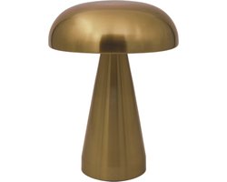 Luxus Draadloze Tafellamp Oplaadbaar - Sofia - Goud - 21cm - Decoratieve tafellamp - Tafellamp slaapkamer - Bureaulamp - LED - Touch - Dimbaar - Draadloos - Oplaadbaar