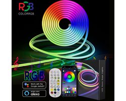 neon ledstrip rgb 10meter met app-afstandsbediening Waterdicht