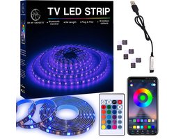 O.M.G USB TV Led strip 3M met Bluetooth en afstandsbediening - RGB Led strip - TV Backlight Led strip - Plug & Play