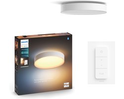 Philips Hue Devere plafondlamp - warm tot koelwit licht - wit - 38cm - 1 dimmer switch