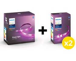 Philips Hue Lightstrip Plus 4 Meter - Wit en Gekleurd Licht - LED Strip - Incl. Voedingskabel - Hue White and Color Ambiance