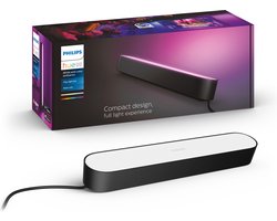 Philips Hue Play Lichtbalk Tafellamp basis - White and Color Ambiance - Gëintegreerd LED - Zwart - 42W