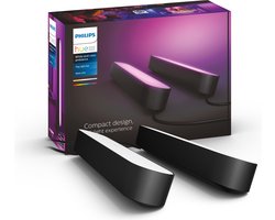 Philips Hue Play lightbar - wit en gekleurd licht - zwart - 2-pack - basis