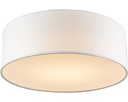 QAZQA drum led - Moderne LED Plafondlamp - 1 lichts - Ø 300 mm - Wit - Woonkamer | Slaapkamer | Keuken