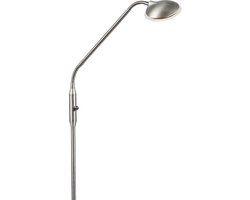 QAZQA eva - Moderne Dimbare LED Staande leeslamp met Dimmer - 1 lichts - H 1490 mm - Staal - Woonkamer | Slaapkamer