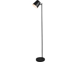 REALITY BLAKE - Staande lamp - Zwart mat - incl. 1x SMD 4,5 W - 4-stappen TOUCH - Oplaadbaar (USB-Port) - Werking op batterij