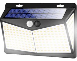 Solar Buitenlamp met Bewegingssensor - Op Zonne Energie - Buitenverlichting Met Sensor - Dag en Nacht - 208 LEDS