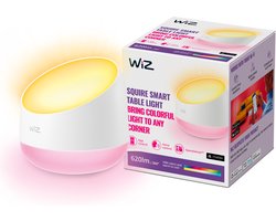 WiZ Squire Tafellamp Slimme LED verlichting - Gekleurd en Wit Licht - Wi-Fi - Transparant