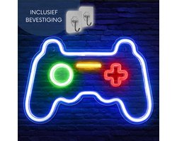 ZoeZo - Neon Wandlamp Game controller - LED - Inclusief 2 ophanghaakjes - Neon Verlichting - Sfeerverlichting - Led lamp - Mancave