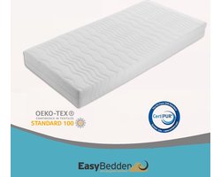 Easy Bedden® Matras Hr koudschuim - Hotel kwaliteit - 130x200 cm Koudschuim - circa 20 cm dik - Afneembare tijk wasbaar - Anti Bacterieel - CertiPUR® en Oekotex gecertificeerd