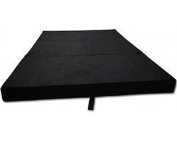 Logeermatras - camping matras - reismatras - opvouwbaar matras - 80 x 200 x 10 - zwart