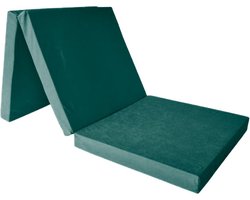 Logeermatras - extra dik - 195 x 80 x 15 cm - groen