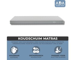 Matras 80x160 cm - eenpersoons - 14cm dik - koudschuim HR+ - orthopedisch - ventilerend - medium hardheid - anti-allergisch - afritsbaar en wasbare hoes - CertiPUR® en Okoetex gecertificeerd