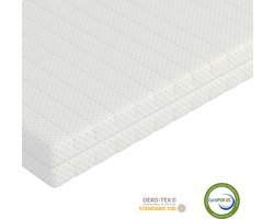 Matras 90x200 cm - 13.5 cm dik - HR50 koudschuim - eenpersoons - afritsbaar en wasbaar - hypoallergeen - CertiPUR® en Okoetex gecertificeerd - medium hardheid