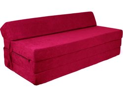 Opvouwbaar matras - 2 persoons - 200x120x10cm - bordeaux