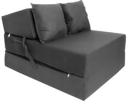 Viking Choice - Opvouwbaar matras - met kussens - 200x70x15 cm - antraciet