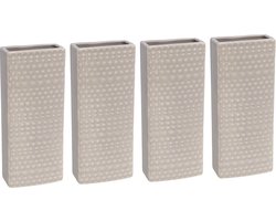 10x Radiator bak waterverdamper 17,7 cm - Rechthoekig Luna grijs- Waterverdampers voor de verwarming - Luchtvochtigheid verhogen