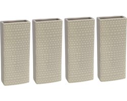 10x Radiator bak waterverdamper 17,7 cm - Rechthoekig Luna taupe- Waterverdampers voor de verwarming - Luchtvochtigheid verhogen