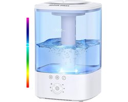 35 liter top-fill cool mist ultrasone luchtbevochtiger voor de slaapkamer - stille slaapmodus - touch-control - 8 uur timer - 360 graden draaibare sproeier