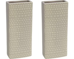 4x Radiator bak waterverdamper 17,7 cm - Rechthoekig Luna taupe- Waterverdampers voor de verwarming - Luchtvochtigheid verhogen